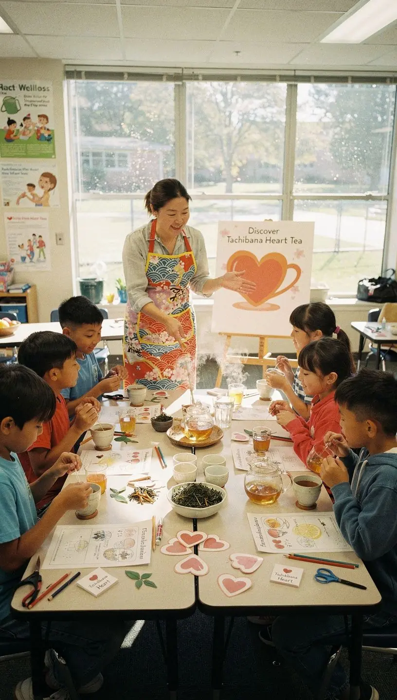 Žaliosios arbatos lapai, išdėstyti ant tradicinio japoniško stalo