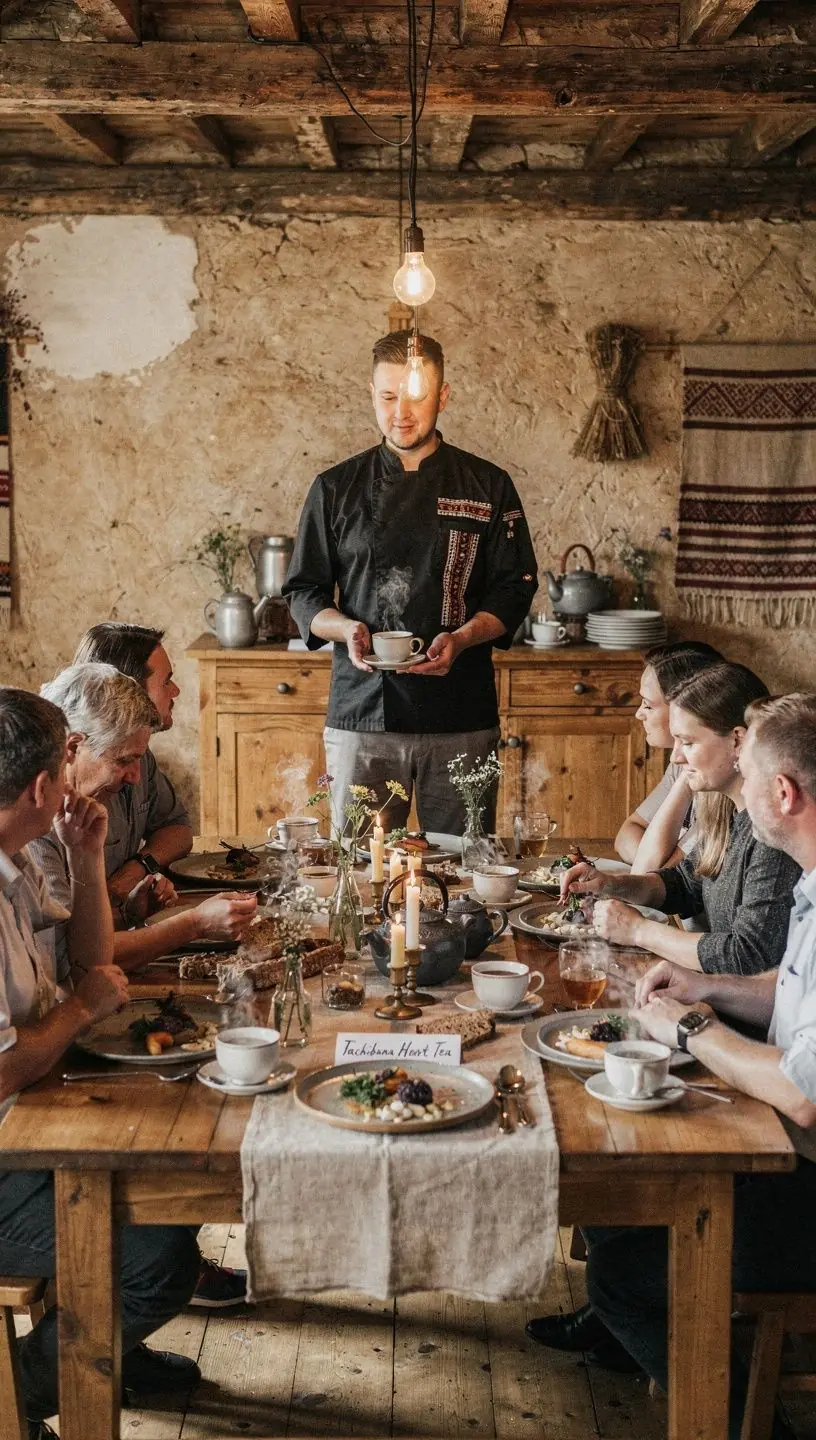 Arbatos ceremonija tradicinėje japonų aplinkoje