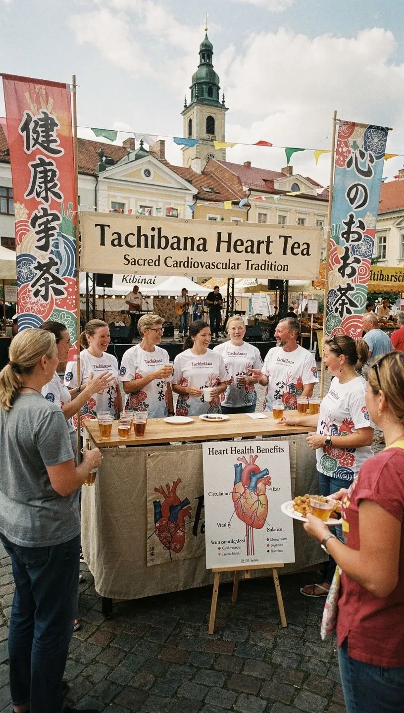 Širdies sveikatai skirtų žolelių derinys, naudojamas Tachibana arbatos gamyboje